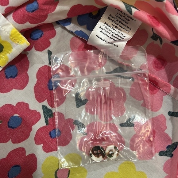 Talbots bright floral button down shirt sz S - Picture 7 of 8